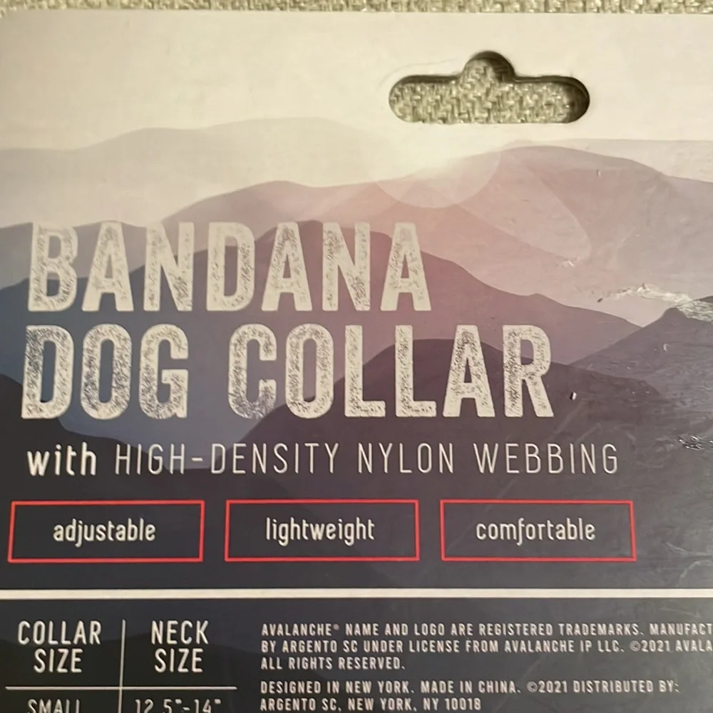 Avalanche Christmas Bandana Dog Collar Size M